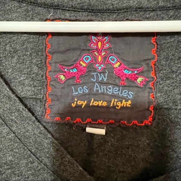 Johnny Was Black Floral Embroidered Tunic - Picture 5 of 6